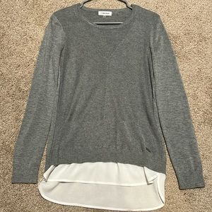 Grey Crewneck Sweater Shirt